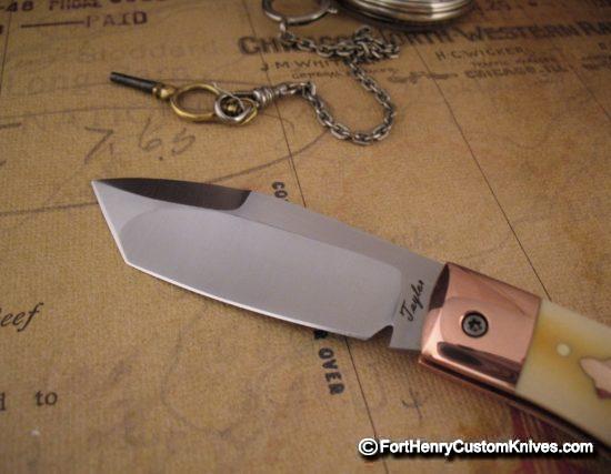 Chris Taylor - Nessmuk Tanto - Westinghouse Handle - Copper Shield - Image 3