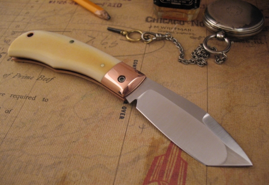 Chris Taylor - Nessmuk Tanto - Westinghouse Handle - Copper Shield - Image 6