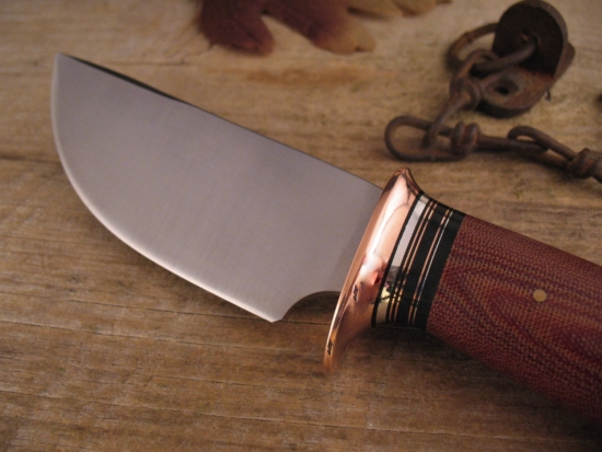 Mike Malosh - Hand Forged Skinner - Copper Guard - Image 2