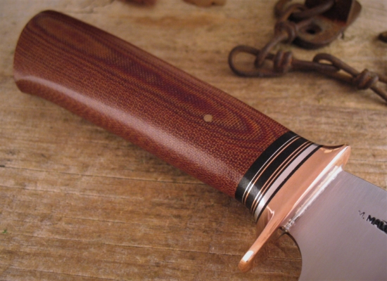 Mike Malosh - Hand Forged Skinner - Copper Guard - Image 3