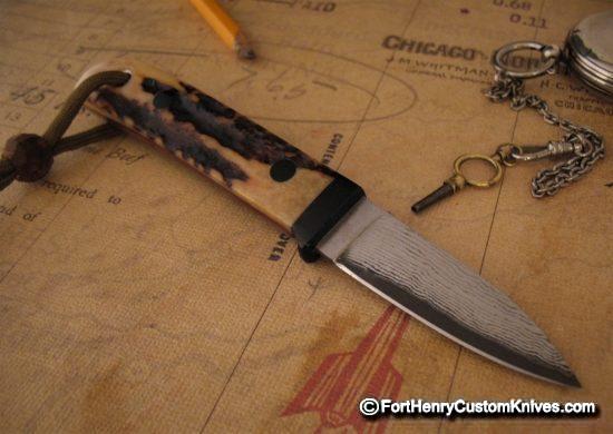 Hiroaki Ohta - Gentleman's Stag Belt Knife - San Mai - Image 5