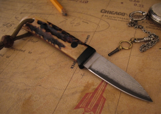 Hiroaki Ohta - Gentleman's Stag Belt Knife - San Mai - Image 5