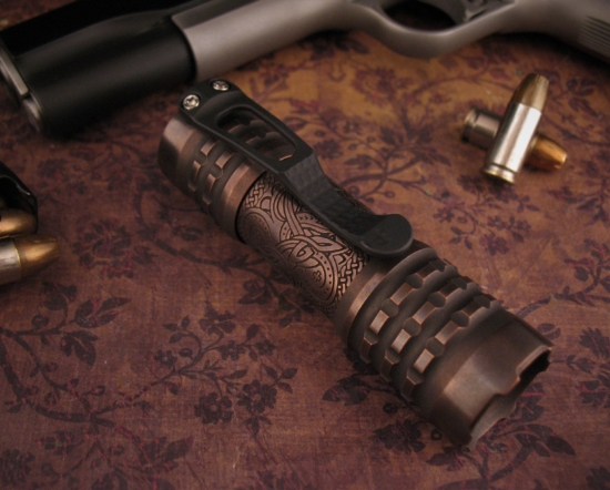 Ti2Design / Mike Bond - Custom Copper Pele Light - "Viking" Etch