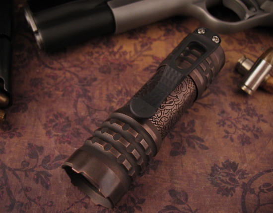 Ti2Design / Mike Bond - Custom Copper Pele Light - "Viking" Etch - Image 6