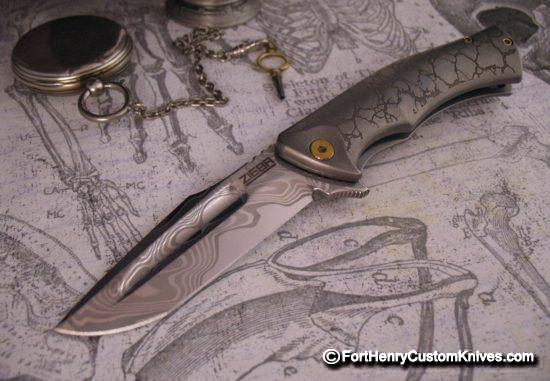 Michael Zieba / Jason Knight - Custom Mini-S5 Flipper w/San Mai Blade - Copper Backspacer