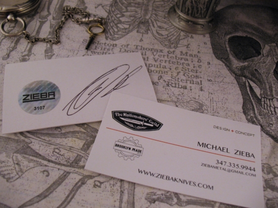 Michael Zieba / Jason Knight - Custom Mini-S5 Flipper w/San Mai Blade - Copper Backspacer - Image 8