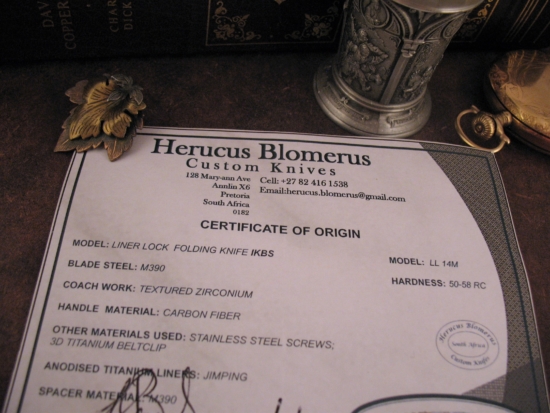Herucus Blomerus - Large Gentlemans Tanto Flipper - Zirc Accents - Image 8