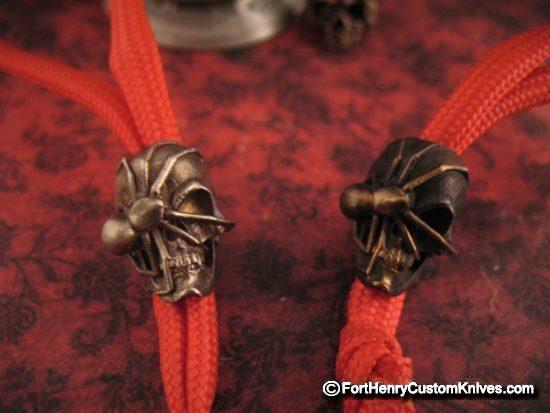 Michael Zieba - Limited Edition - Spider Skull Bead - Size/Metal Choices