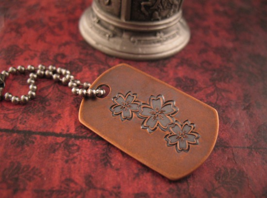 Steel Flame - Copper Dog Tag