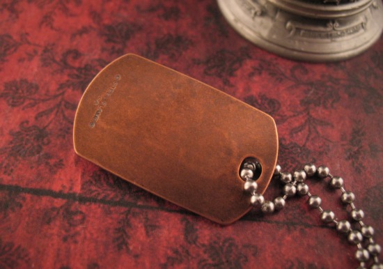 Steel Flame - Copper Dog Tag - Image 2
