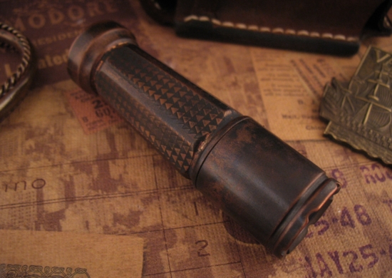 Mitch Lum / Dawson Machine - Laulima Custom Copper Todai - Starlingear Leather Pouch - Image 2