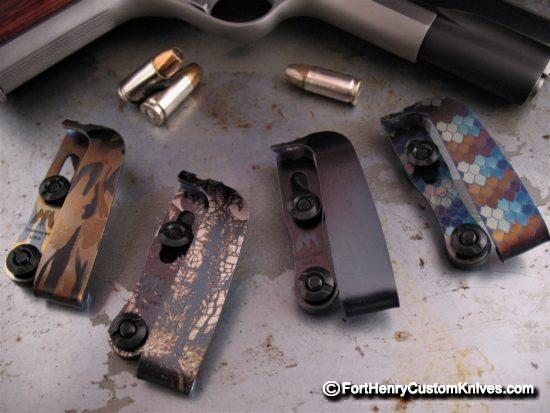 Mummert Knives - Titanium Clip - Slotted - NEW Finishes - Choice