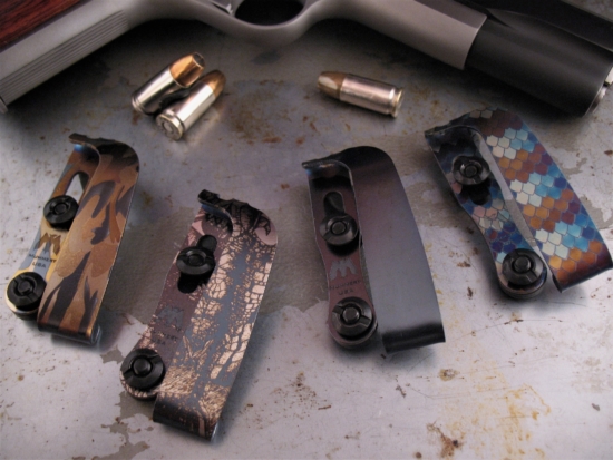 Mummert Knives - Titanium Clip - Slotted - NEW Finishes - Choice