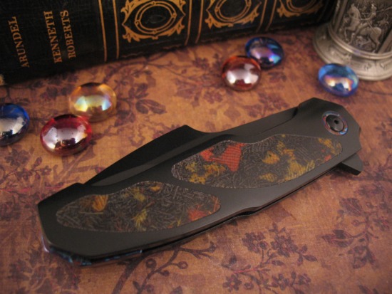 Anton van der Westhuizen - Boudicca Flipper - Twin Night Fire Micarta Pockets - Image 2