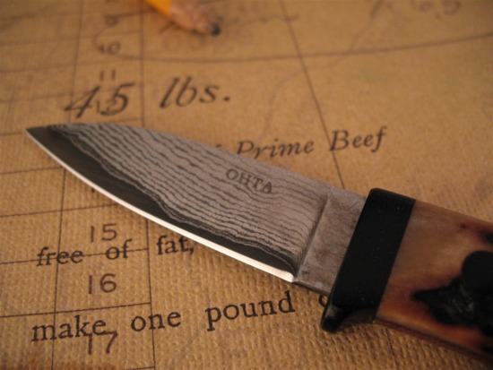 Hiroaki Ohta - Gentleman's Stag Belt Knife - San Mai - Image 4