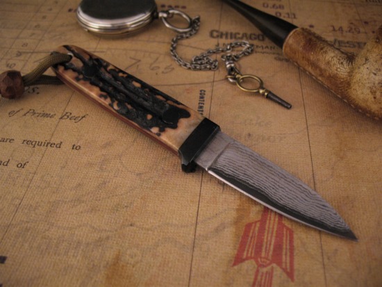 Hiroaki Ohta - Gentleman's Stag Belt Knife - San Mai - Image 2