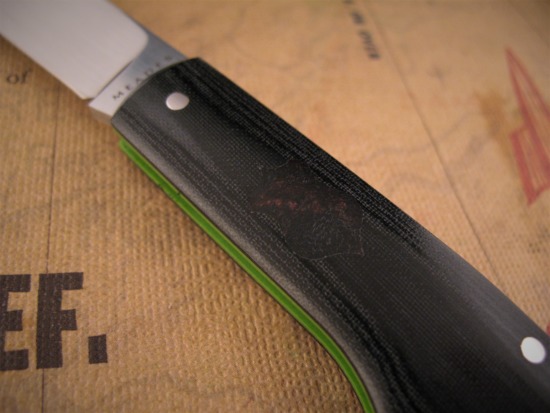 Thys Meades - Custom Gunstock Slipjoint - Rag Micarta Shield - Image 4