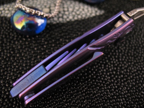 Rike Knife - Hummingbird Miniature Flipper - Damasteel - Color Choice - Image 13