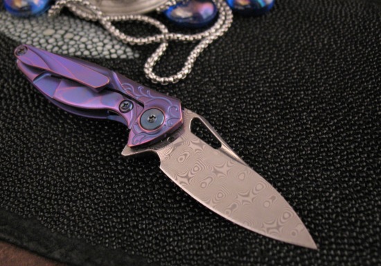Rike Knife - Hummingbird Miniature Flipper - Damasteel - Color Choice - Image 14