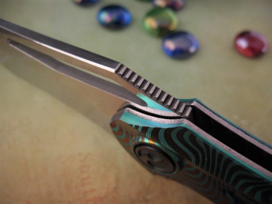 Dew Hara - Custom NOAH Tanto Flipper - Abalone Inlay - Image 4