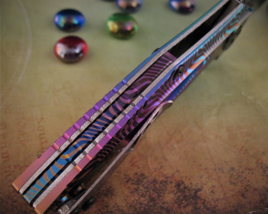 Dew Hara - Custom NOAH Tanto Flipper - Abalone Inlay - Image 7