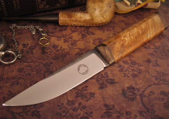 Georgi Menchev - Custom Puukko - Elmax & Curly Maple