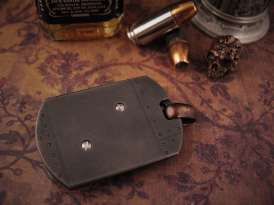 Beard & Bones - Bronze 3D Dog Tag - "Double Tap" - Image 3