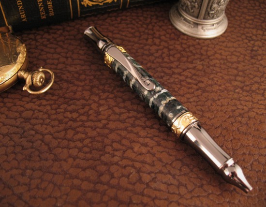 Courtney Turnage - Custom Mammoth Tooth Pen - Leather Sheath