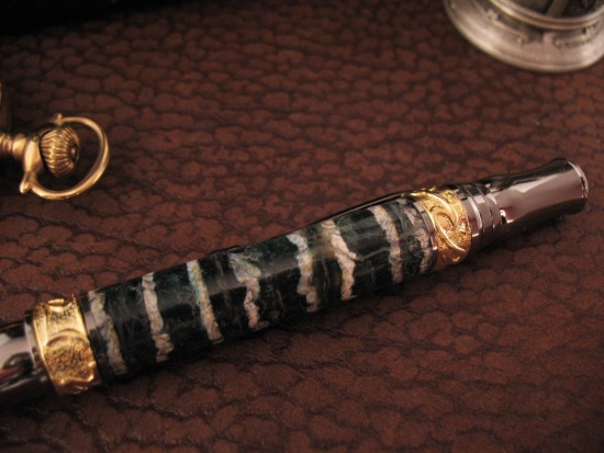 Courtney Turnage - Custom Mammoth Tooth Pen - Leather Sheath - Image 3
