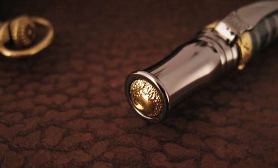 Courtney Turnage - Custom Mammoth Tooth Pen - Leather Sheath - Image 4