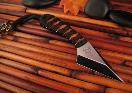 Denis Mura - Tiger's Eye Kiridashi EDC - w/Leather Sheath
