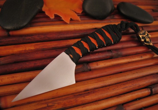 Denis Mura - Tiger's Eye Kiridashi EDC - w/Leather Sheath - Image 5