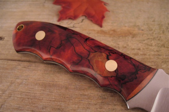 Bob Dozier - Custom Pro Skinner - Rare Red Spalted Maple - Image 4
