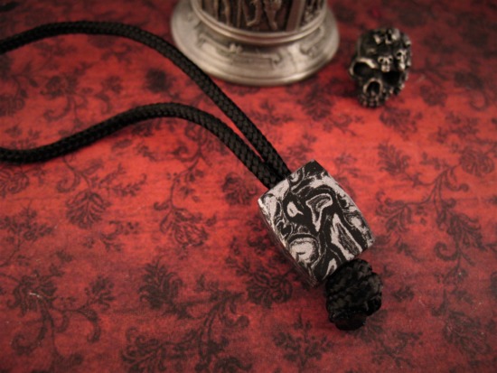 Fine Turnage Productions - Black Lava M3 Lanyard Bead