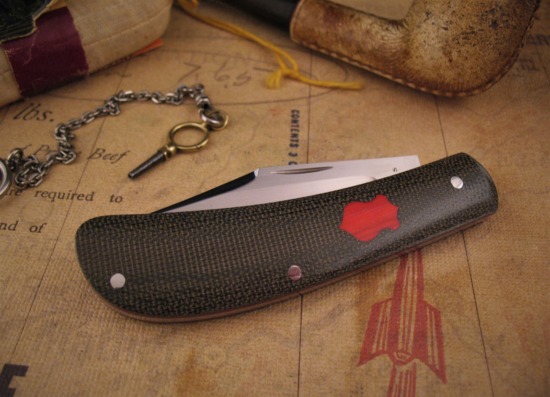 Thys Meades - Custom Lanny's Clip Slipjoint - Micarta - Image 2