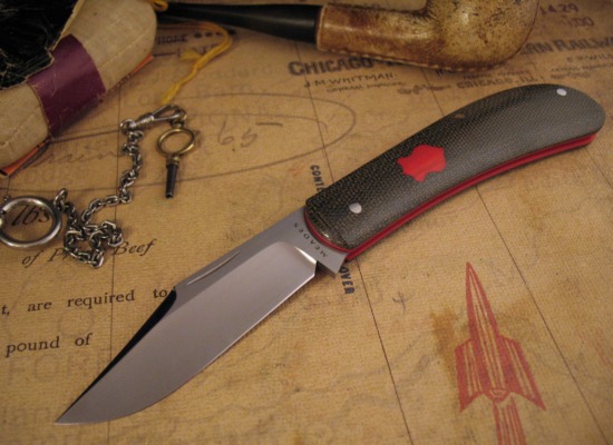 Thys Meades - Custom Lanny's Clip Slipjoint - Micarta