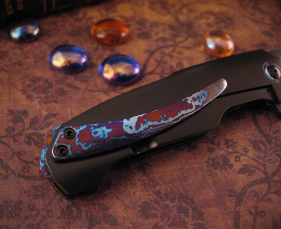 Anton van der Westhuizen - Boudicca Flipper - Twin Night Fire Micarta Pockets - Image 5