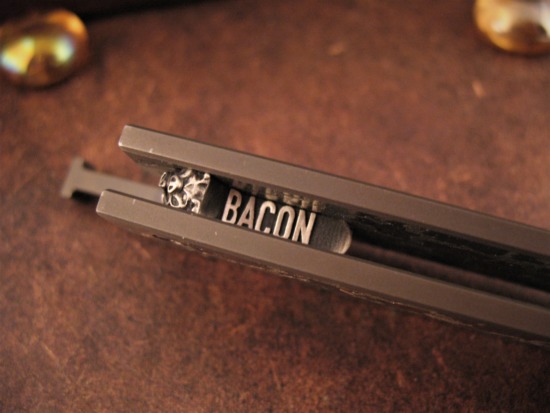 Michael Zieba - Custom Bali - Pure Silver "Got Bacon" Backspacer - Image 8