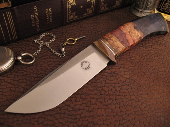 Georgi Menchev - Custom Drop Point - Elmax & Maple Burl