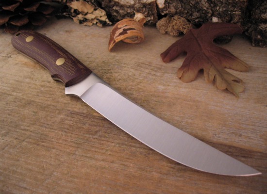 Bob Dozier - Rare Filet Knife - Burlap Micarta - Image 4