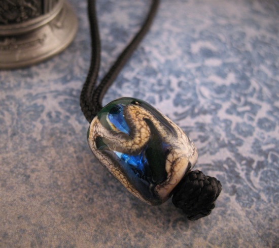 Igor Potapov - Fused Glass Lanyard Bead - Mosaic - Image 3