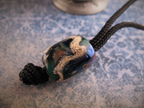 Igor Potapov - Fused Glass Lanyard Bead - Mosaic - Image 2