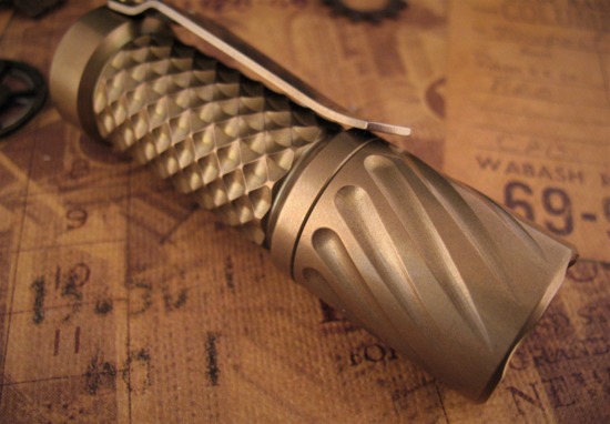 Hanko Machine Works - Stonewashed Brass Tesseract Twist Trident - Image 2