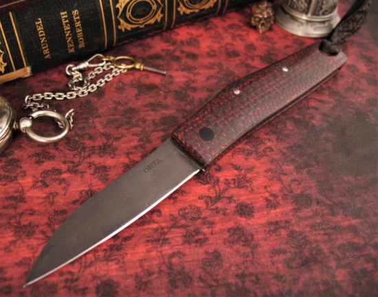 Hiroaki Ohta - Friction Folder w/Neck Sheath - Stainless Damascus