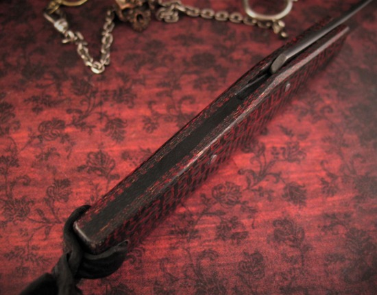 Hiroaki Ohta - Friction Folder w/Neck Sheath - Stainless Damascus - Image 5