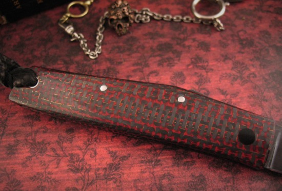 Hiroaki Ohta - Friction Folder w/Neck Sheath - Stainless Damascus - Image 6