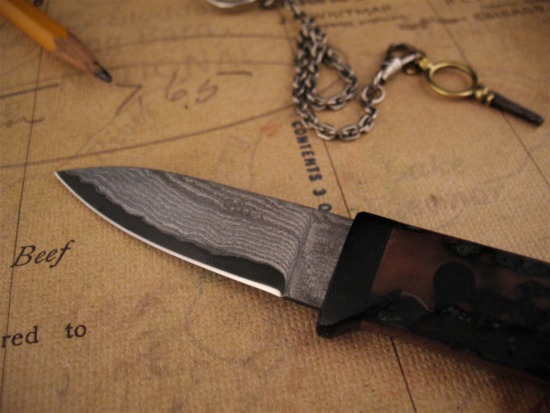 Hiroaki Ohta - Gentleman's Amber Stag Belt Knife - San Mai - Image 3