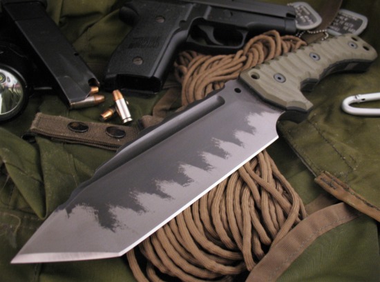 Miller Bros. Blades - Rare Custom M-32 Tanto - Upgraded Sheath
