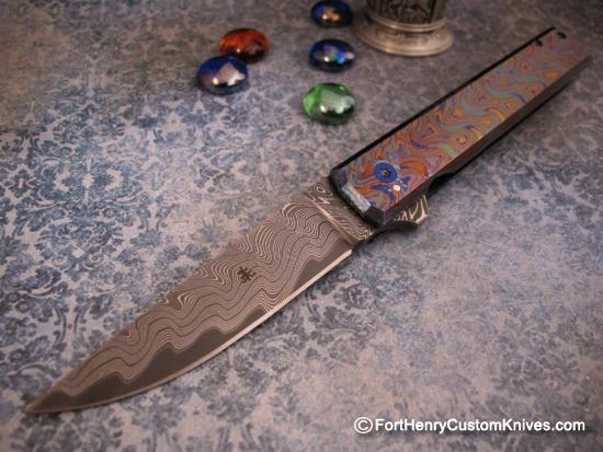 Jason Clark - Buzz Flipper - Black Timascus - Elmax San Mai