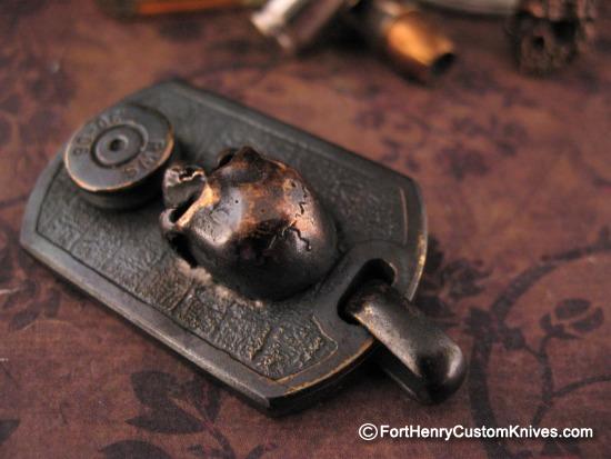 Beard & Bones - Bronze 3D Dog Tag - One Shot, One Kill - Image 2